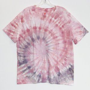 Tie Dyed T-shirt, pink and grey swirl